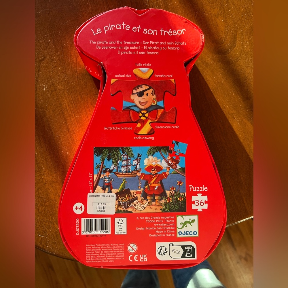 New Djeco Pirate Puzzle with Parrot kids - Picture 2 of 5